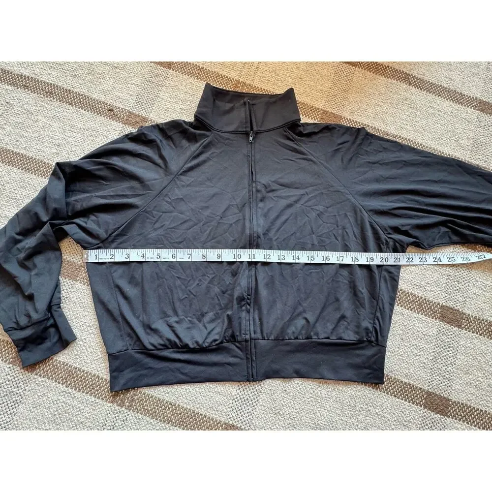 Nike Skims Airy Track Jacket Black XL Women’s Crop 3/4 Sleeve